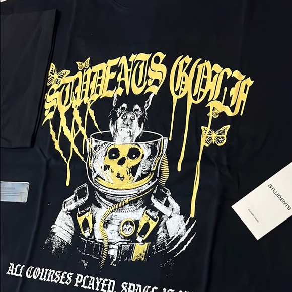 Students Golf Black Tee - Picture 2 of 8